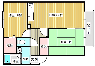 カールトンズハウス　Ａ棟の間取り