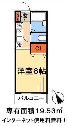 市川市下貝塚のマンションの間取り