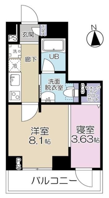 新宿区上落合のマンションの間取り