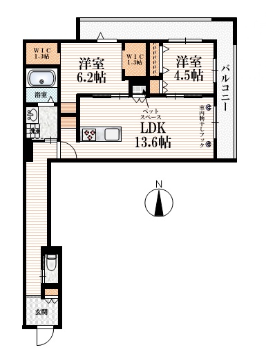 練馬区豊玉中のマンションの間取り