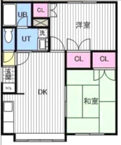 札幌市西区山の手三条のアパートの間取り