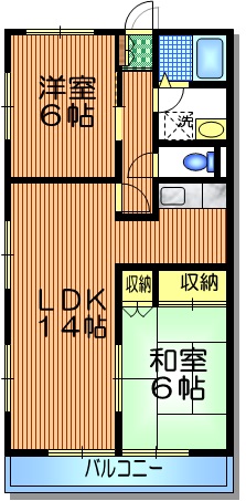 世田谷区北沢のマンションの間取り