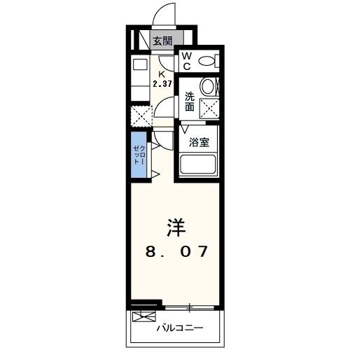 泉佐野市市場西のアパートの間取り