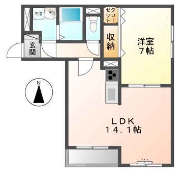 ハートフルマンションルージュの間取り