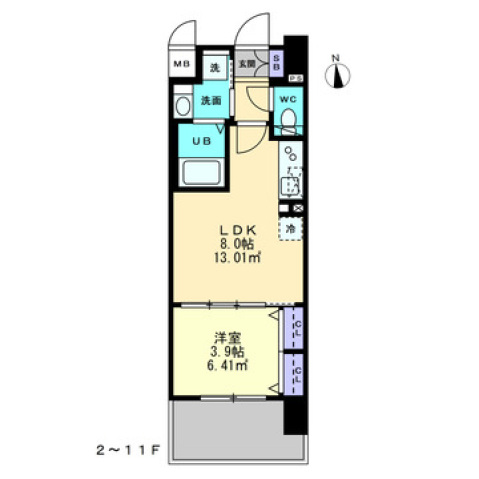 S-RESIDENCE中央町alectraの間取り