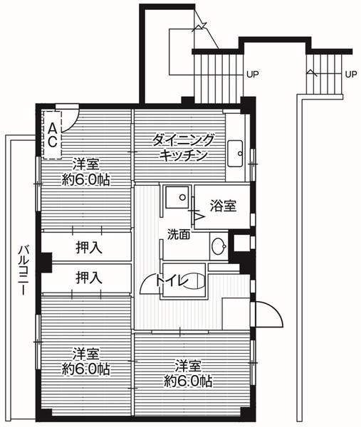 ビレッジハウス古和釜5号棟の間取り