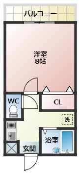 柏原市大字高井田のマンションの間取り