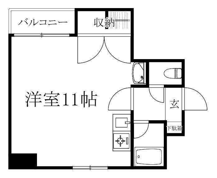 松山市喜与町のマンションの間取り