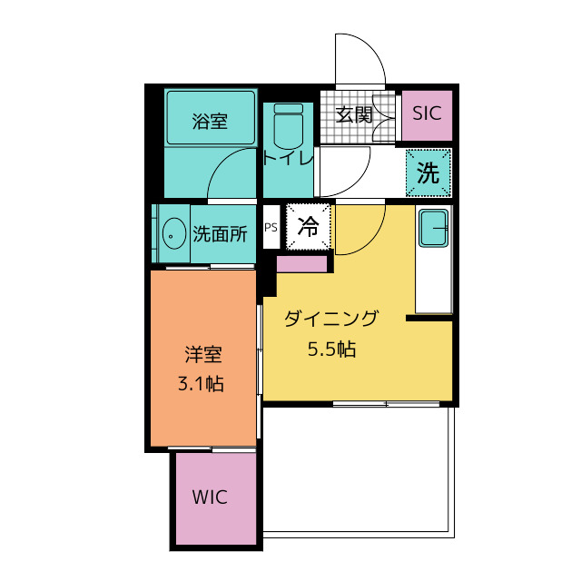 パークアクシス神保町の間取り