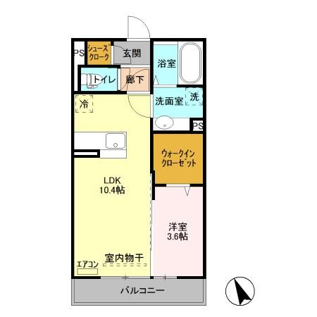 鹿嶋市大字長栖のアパートの間取り