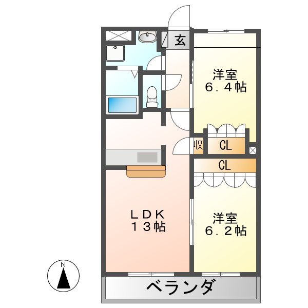 フォレブルーの間取り