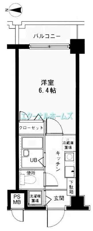 東京都豊島区千早１（マンション）の賃貸物件の間取り
