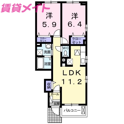 ル・クールIIの間取り