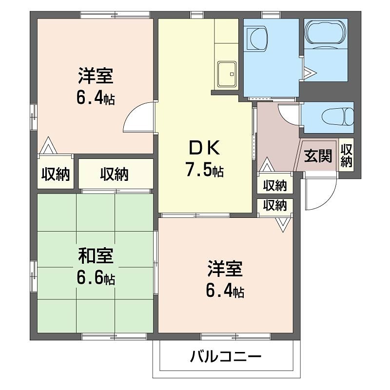 ディアコートB_間取り_0