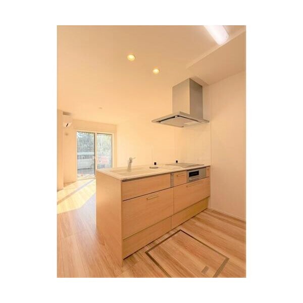 キッチン　料理する方にもおすすめの3口IHカウンターキッチン♪