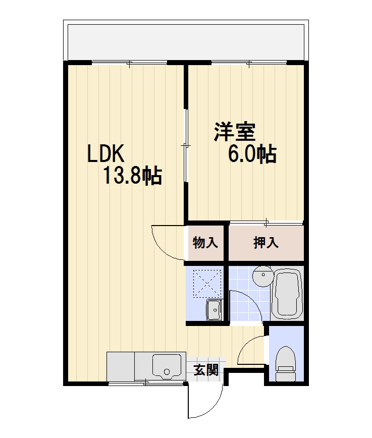 熊谷市妻沼のアパートの間取り