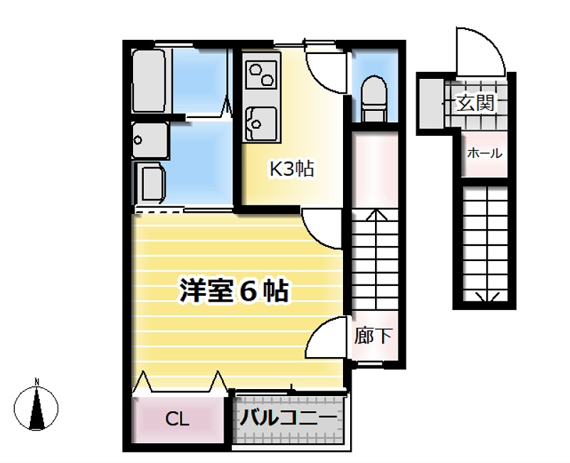 ルプラ・連坊Iの間取り