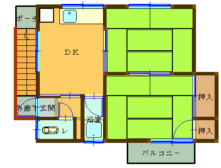 山田アパートの間取り