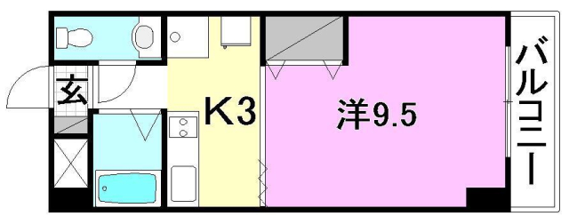 松山市和泉北のマンションの間取り