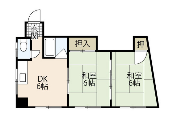 広島市中区堺町のマンションの間取り