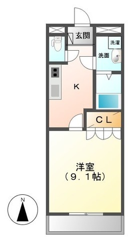 松阪市肥留町のアパートの間取り