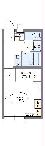 レオパレスアソシーサイドハイツの間取り