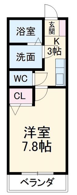 愛知県豊明市新栄町１（アパート）の賃貸物件の間取り