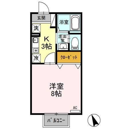 新潟県新潟市東区空港西１（アパート）の賃貸物件の間取り