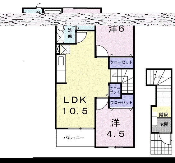 邑楽郡千代田町大字赤岩のアパートの間取り