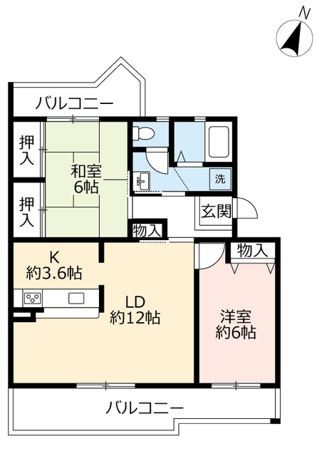 ＵＲすずかけ台ハイツ第２の間取り