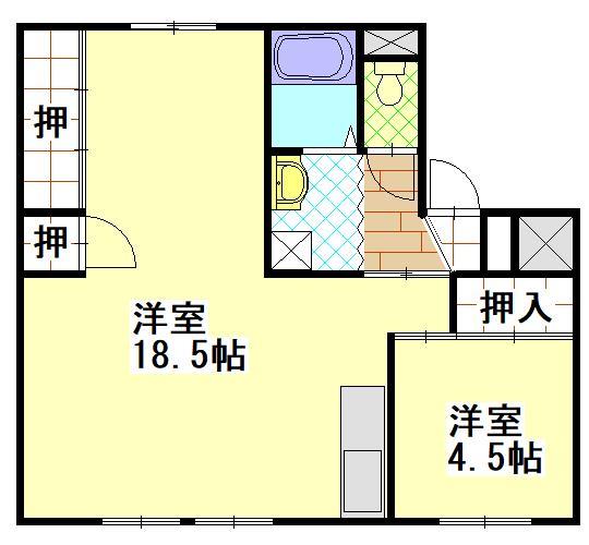 フローラ喜多方　１号棟の間取り