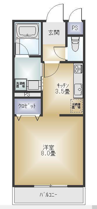 グリーンコートＢ（家屋番号：64の間取り