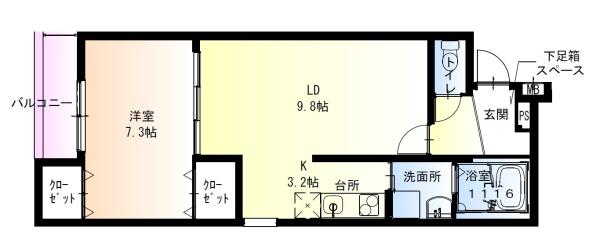 フジパレス堺石津川２番館の間取り