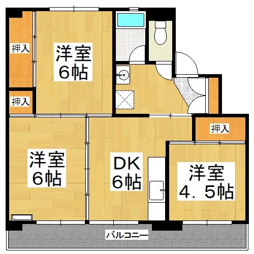 備前市東片上のマンションの間取り