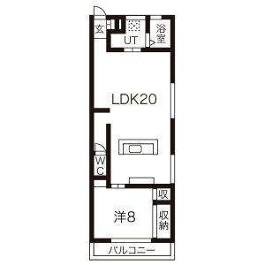 名古屋市北区楠味鋺のマンションの間取り