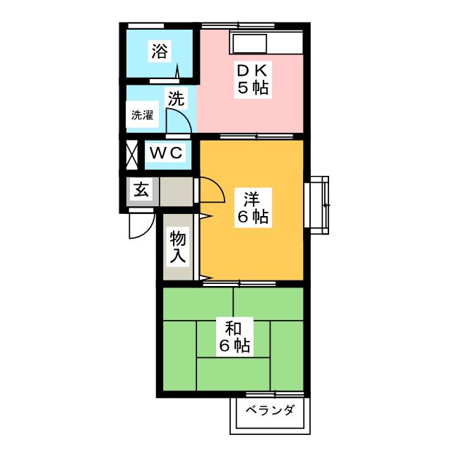 ハイツ大富Ｂ棟の間取り