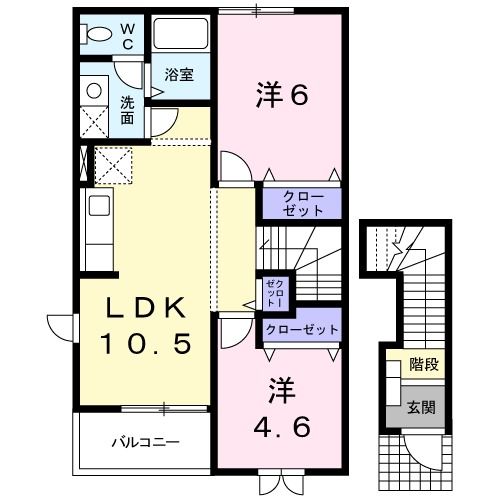 【ウェイホームあまづつみＣの間取り】