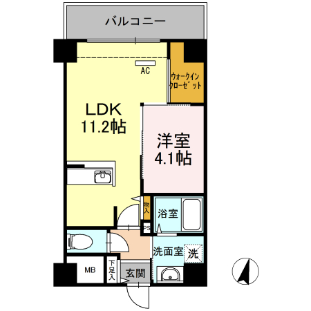 フォレストドルフ天神の間取り