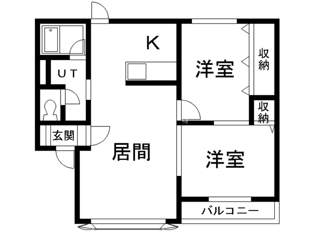 帯広市西十一条北のアパートの間取り