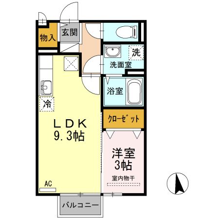 アクシス南島田 D棟の間取り