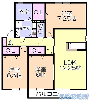 【リビングタウン江戸屋敷C棟の間取り】