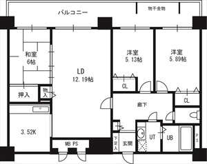 ソレイユ発寒の間取り