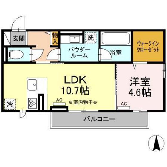 Ｄ－ＲＯＯＭ　ｏｍｏｔｅｃｈｏの間取り