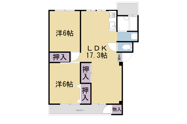 小倉マンションの間取り