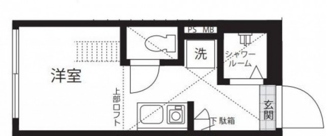 目黒区五本木のアパートの間取り