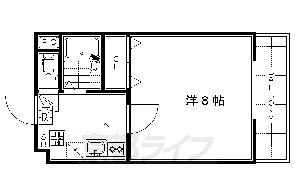 【京都市東山区妙法院前側町のマンションの間取り】