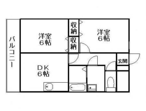 スカイマンション　Ｅの間取り