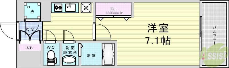 【ファーストフィオーレ吹田パティオの間取り】