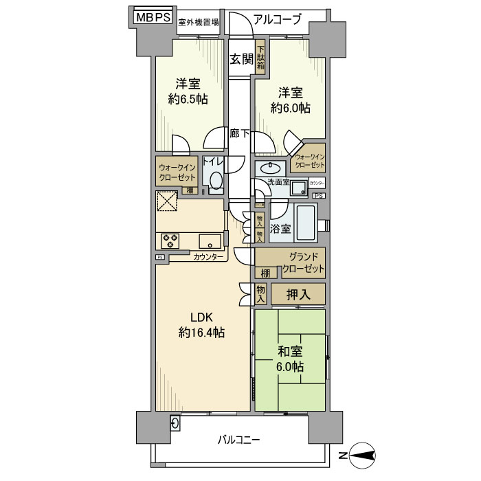 江東区亀戸のマンションの間取り