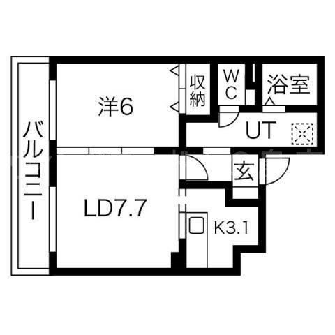 札幌市豊平区豊平六条のマンションの間取り